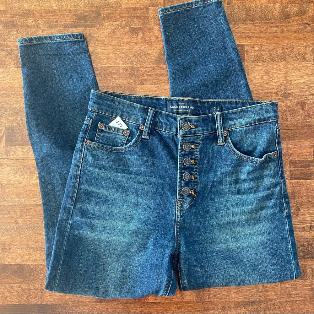 Lucky Brand Bridgette Skinny Jeans with Button Fly Sz 6